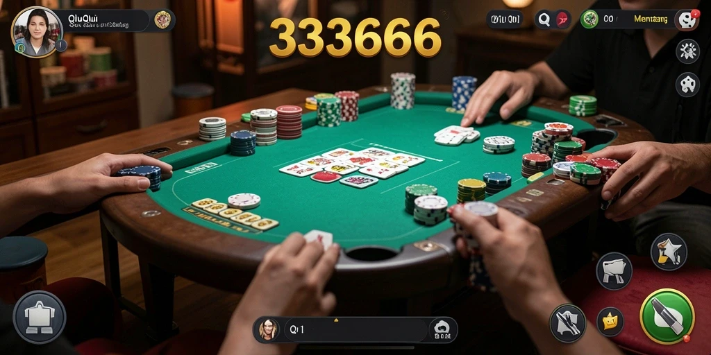 Tampilan gameplay seru dari game QiuQiu 333666.