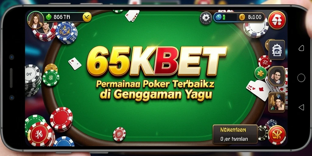 Tampilan tangkapan layar menunjukkan gameplay poker yang realistis.