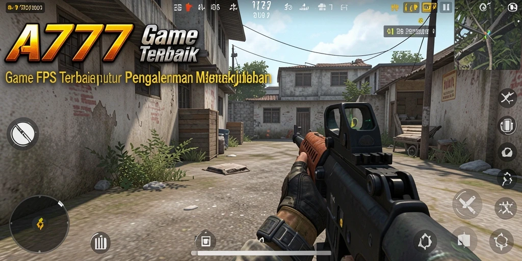 Tampilan gameplay A7777 yang mendebarkan dalam pertempuran FPS.
