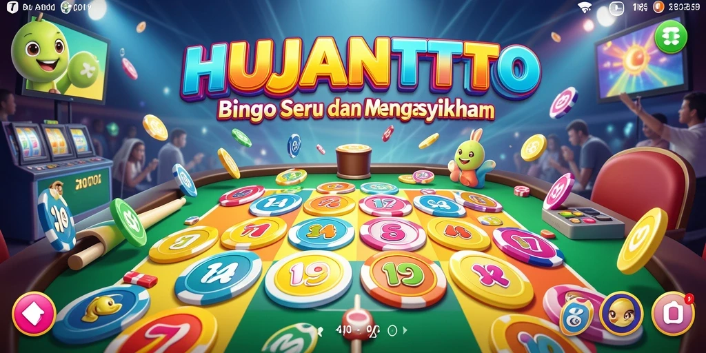 Tampilan gameplay seru dari HUJANTOTO saat bermain Bingo.