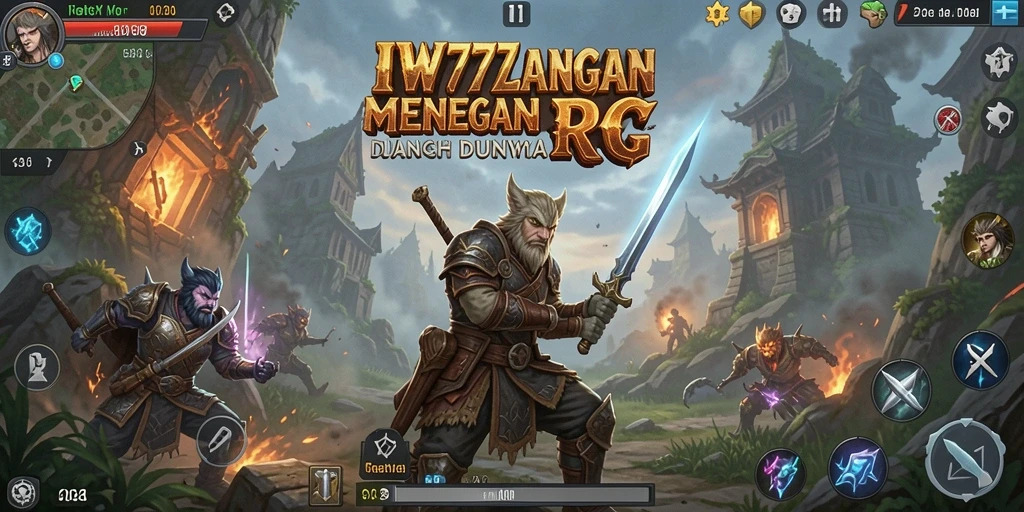 Tangkapan layar gameplay IW777 menunjukkan aksi pertarungan yang mendebarkan di dunia RPG.