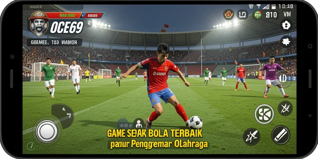 Tampilan gameplay OCE69 yang menarik dan penuh aksi sepak bola.