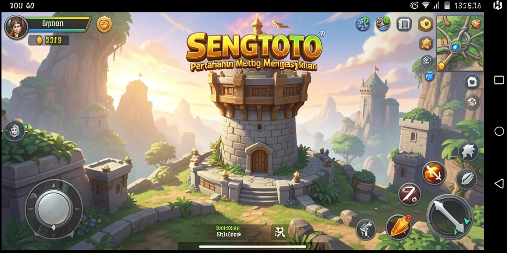 Tangkapan layar gameplay SENGTOTO menampilkan pertempuran Tower Defense yang mendebarkan.